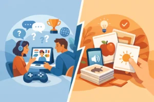 Language Game Versus Flashcards: What Wins?